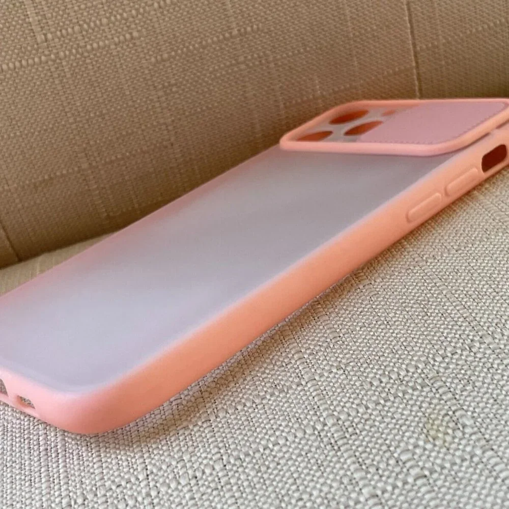 Phone Case Back Fitted Case for iPhone 11 Pro Pink Case Cover with Camera Cover
